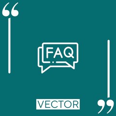 faq vector icon Linear icon. Editable stroked line