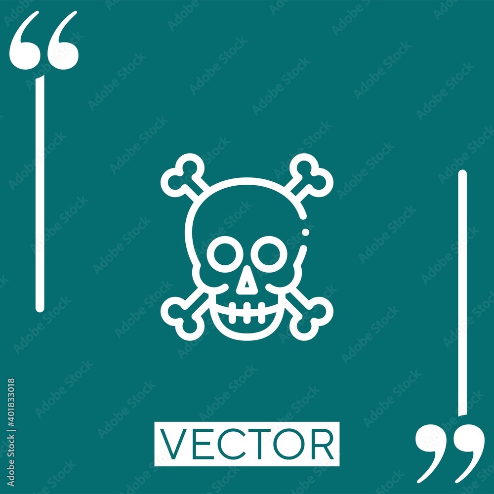 Poster nuclear vector icon linear icon. editable stroked line