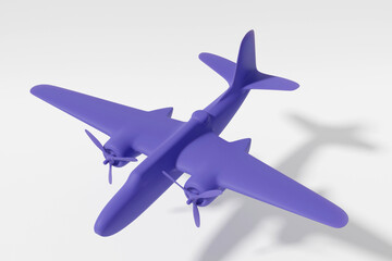Fototapeta na wymiar 3d illustration. Model of the American bomber from the Second World War