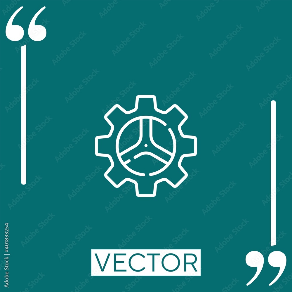 Poster settings vector icon linear icon. editable stroked line