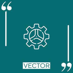 settings vector icon Linear icon. Editable stroked line