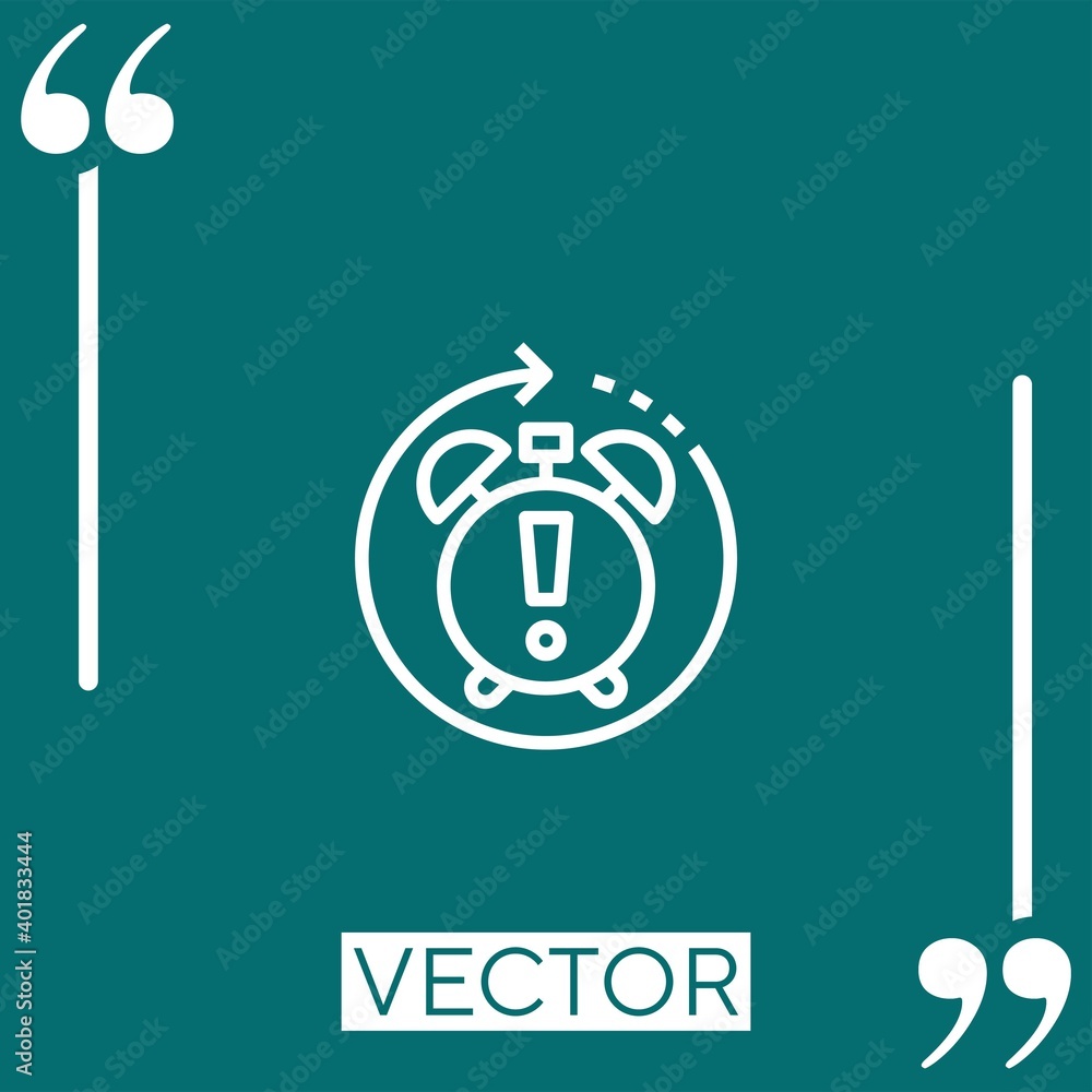 Poster urgency vector icon linear icon. editable stroked line