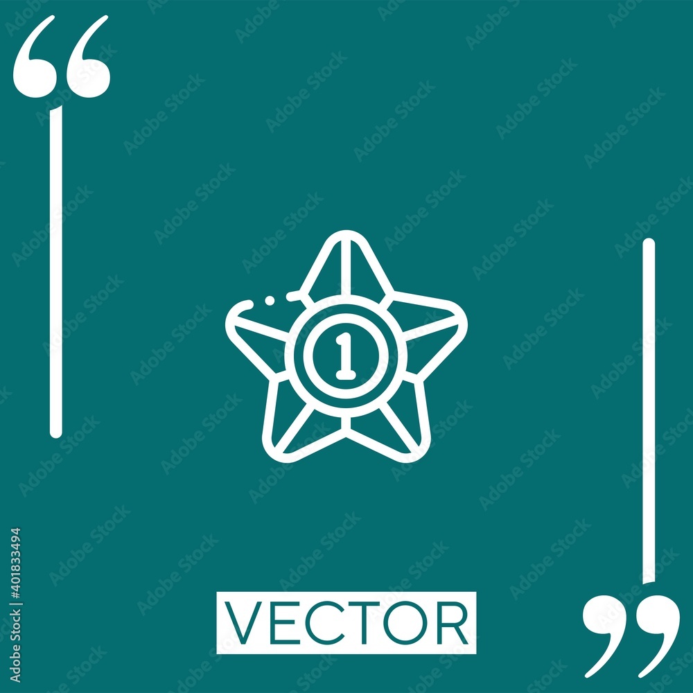 Poster winner vector icon linear icon. editable stroked line