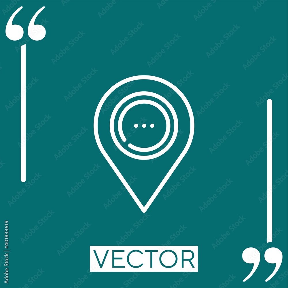 Poster location vector icon linear icon. editable stroke line