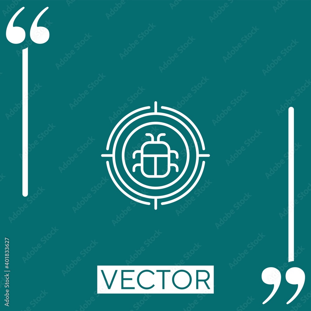 Poster malware vector icon linear icon. editable stroke line