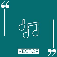 music vector icon Linear icon. Editable stroke line