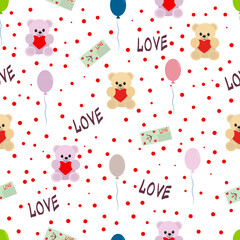 seamless pattern for valentine's day, love