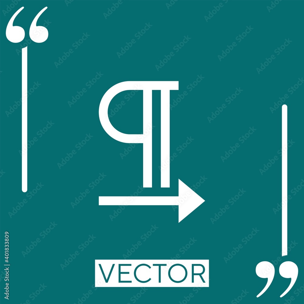 Poster paragraph vector icon linear icon. editable stroke line