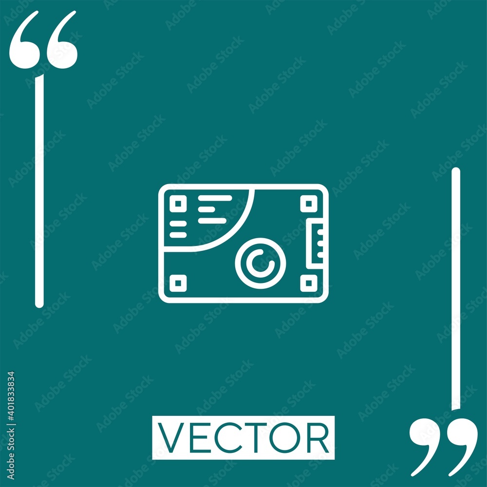 Poster ssd vector icon linear icon. editable stroke line