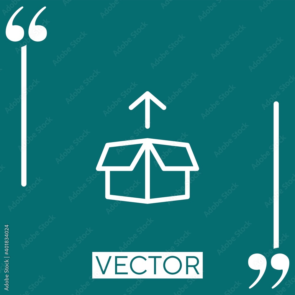 Poster arrow vector icon linear icon. editable stroke line