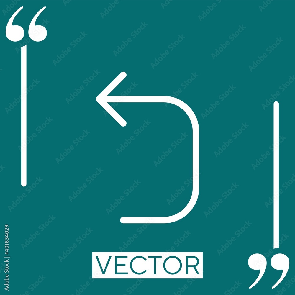Poster back vector icon linear icon. editable stroke line
