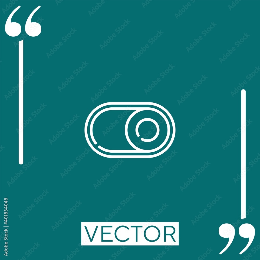 Poster button vector icon linear icon. editable stroke line