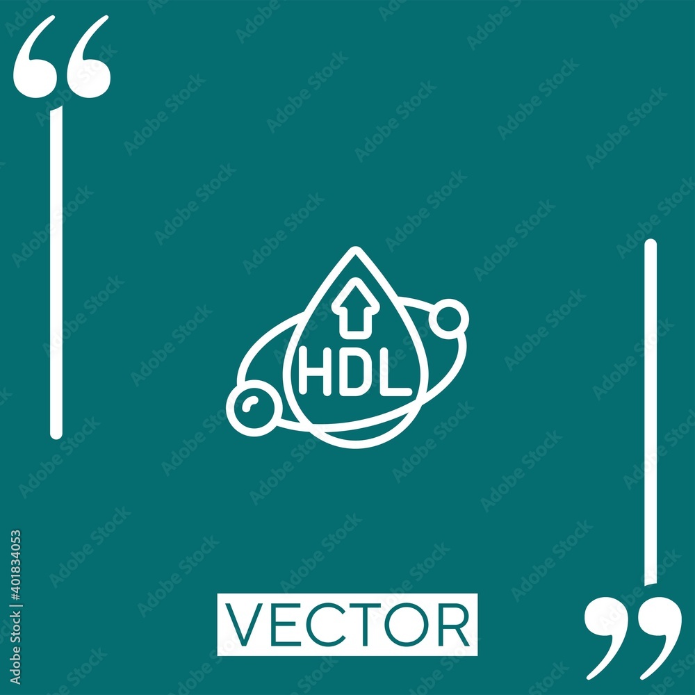 Poster cholesterol vector icon linear icon. editable stroke line