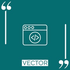 Obraz premium web coding vector icon Linear icon. Editable stroke line