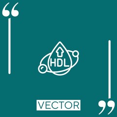 cholesterol vector icon Linear icon. Editable stroke line