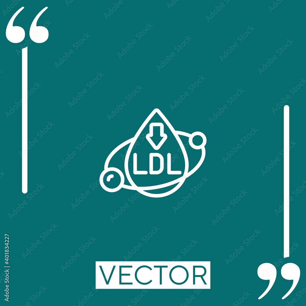 Poster cholesterol vector icon linear icon. editable stroke line