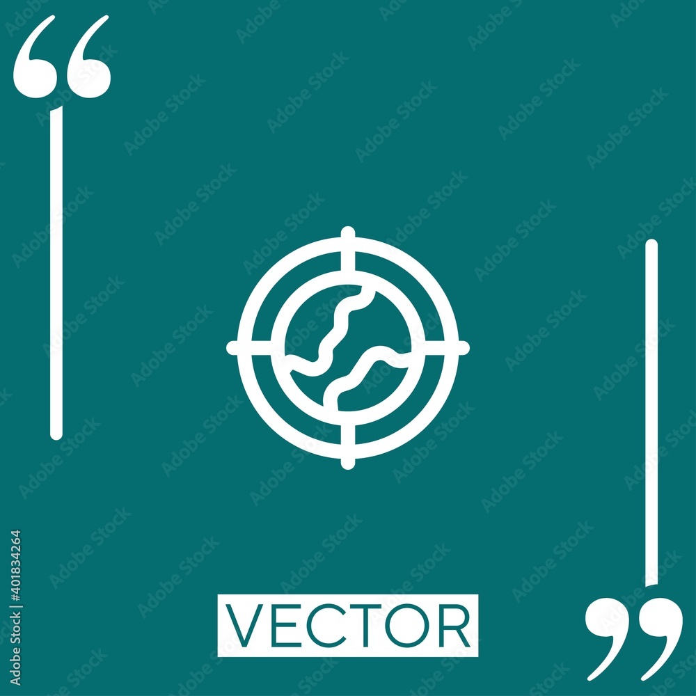 Poster focus vector icon linear icon. editable stroked line