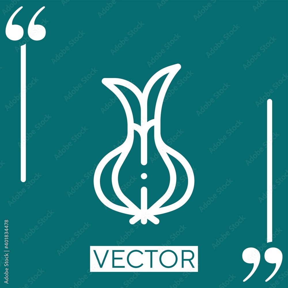 Poster onion vector icon linear icon. editable stroked line