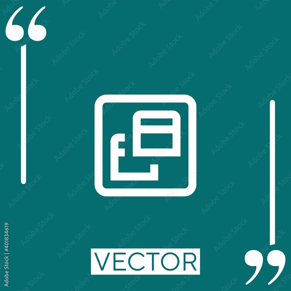 Poster restore vector icon linear icon. editable stroked line
