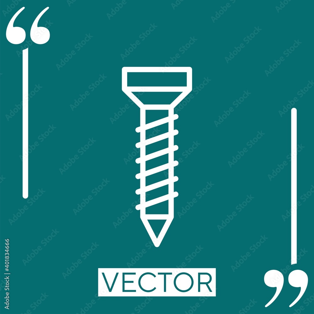 Poster screw vector icon linear icon. editable stroked line