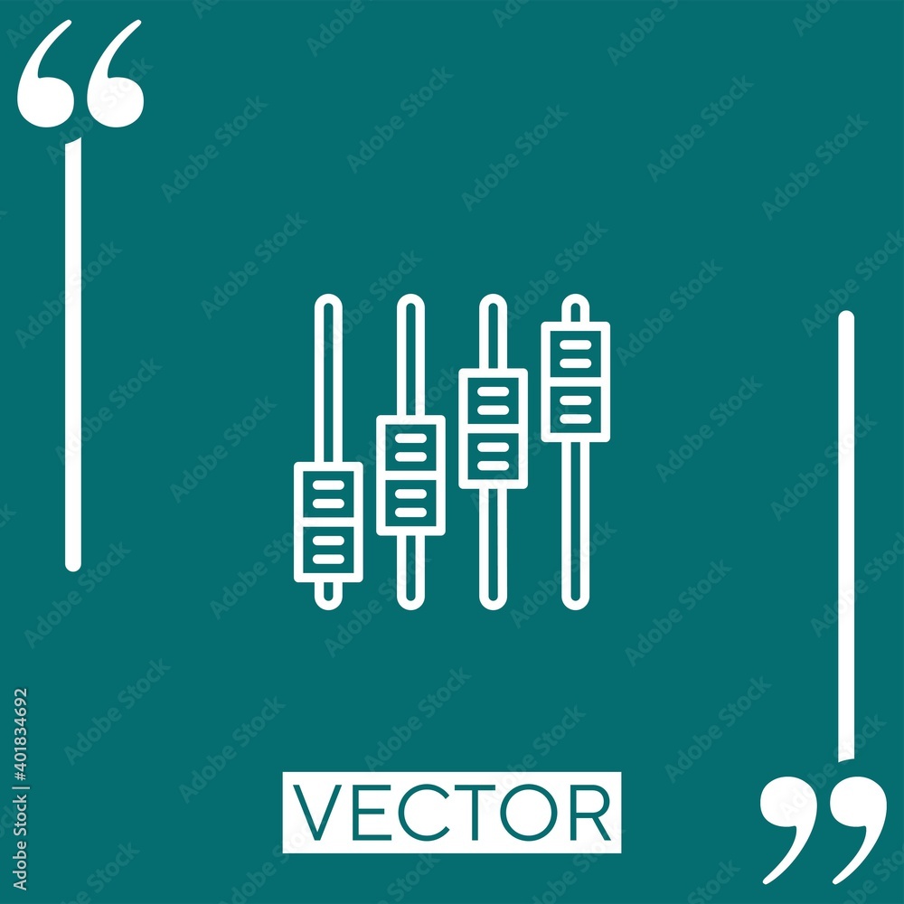 Poster settings vector icon linear icon. editable stroke line