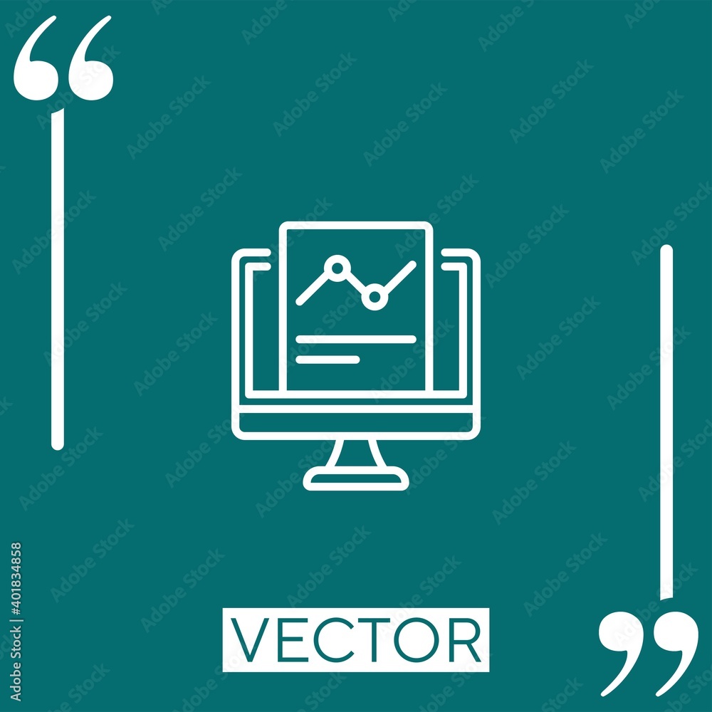 Aufkleber analytics vector icon linear icon. editable stroke line