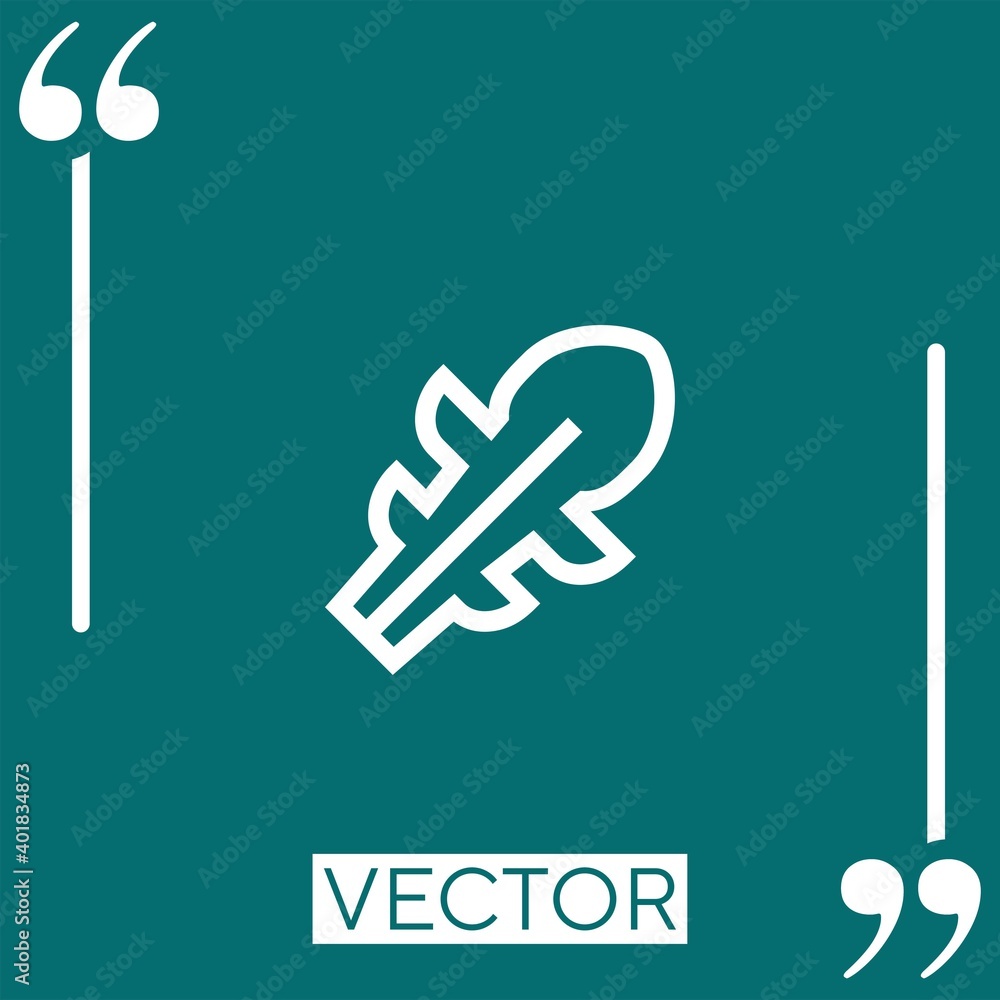 Poster arugula vector icon linear icon. editable stroked line