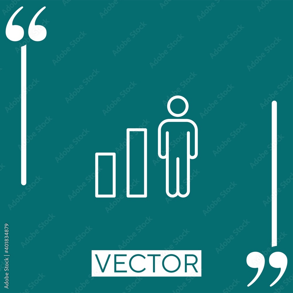 Poster bar graphic vector icon linear icon. editable stroked line