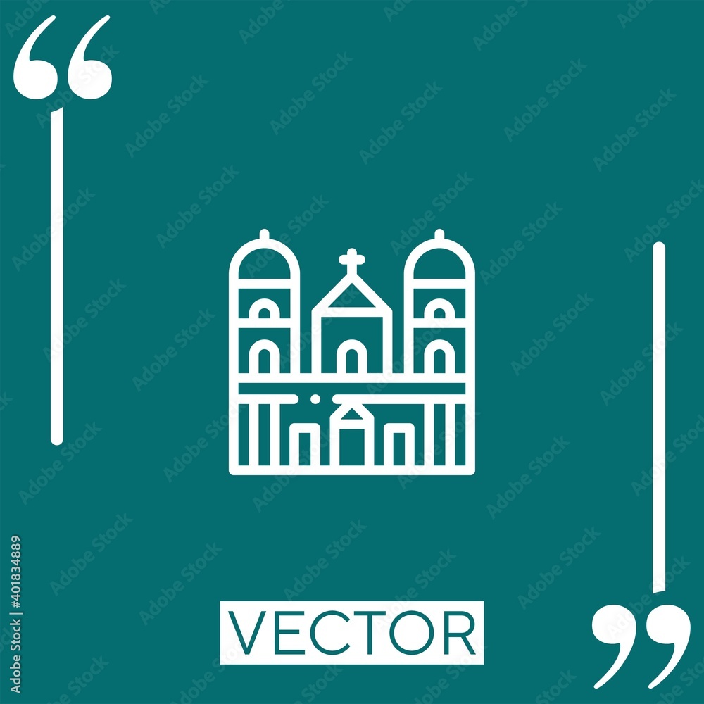 Poster bogotá vector icon linear icon. editable stroked line