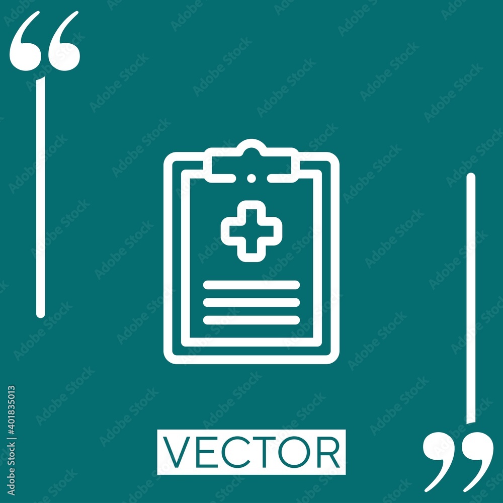 Poster clipboard vector icon linear icon. editable stroked line