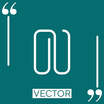 clip vector icon Linear icon. Editable stroke line