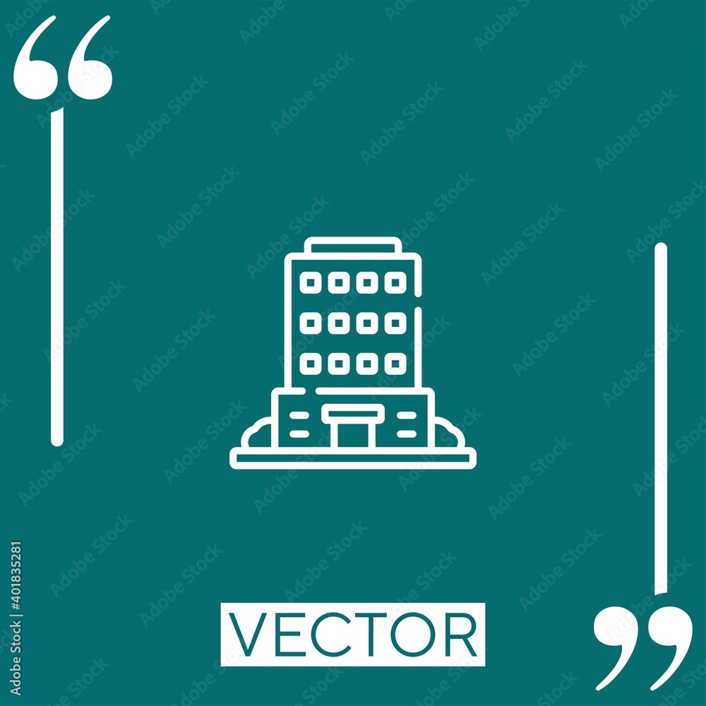 Poster office vector icon linear icon. editable stroked line