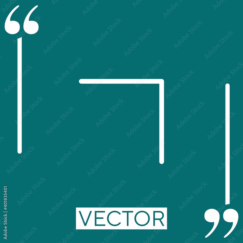 Poster right vector icon linear icon. editable stroked line