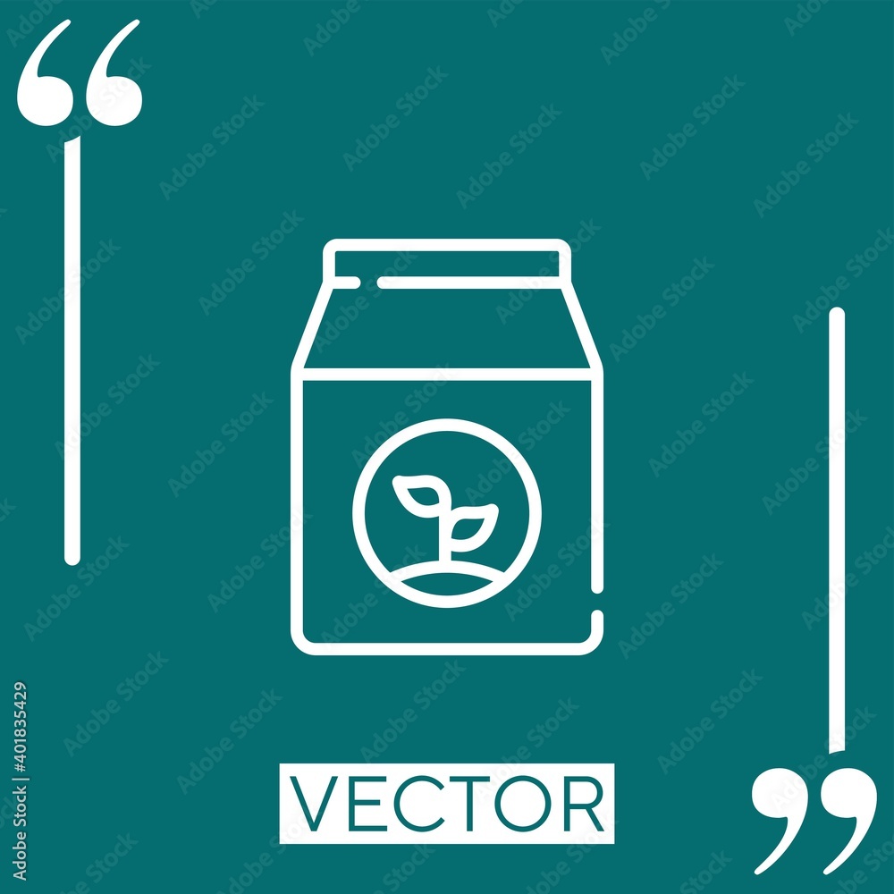 Poster seed bag vector icon linear icon. editable stroked line