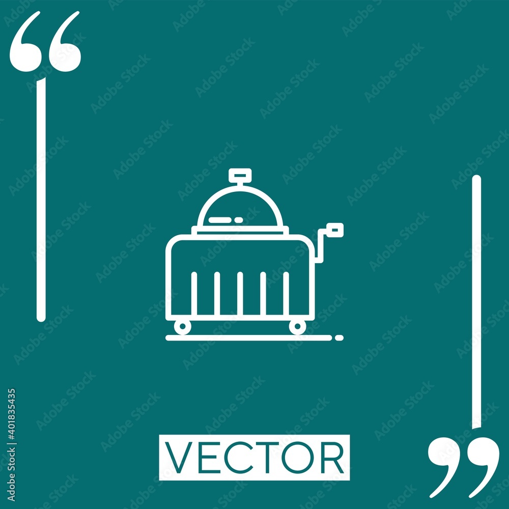 Poster service vector icon linear icon. editable stroke line