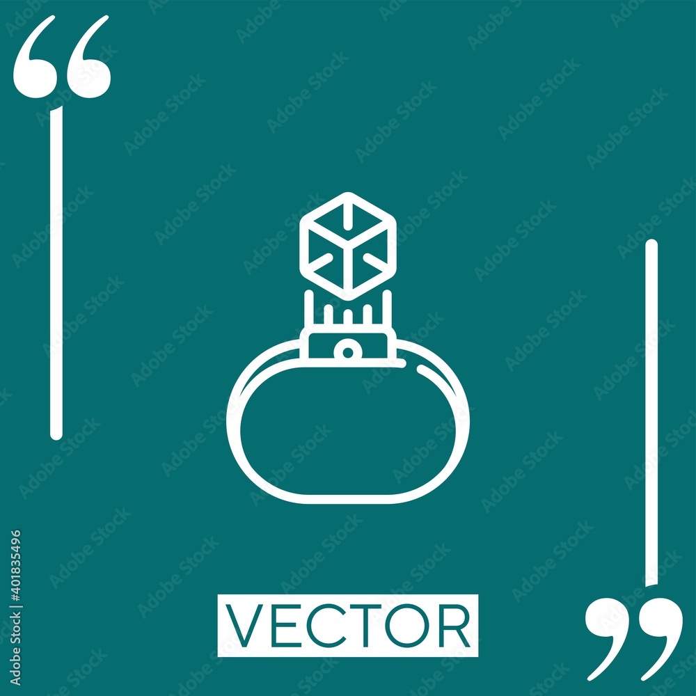 Poster smartwatch vector icon linear icon. editable stroke line