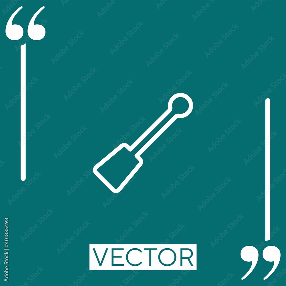 Poster spatula vector icon linear icon. editable stroked line