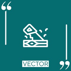 sawing vector icon Linear icon. Editable stroked line