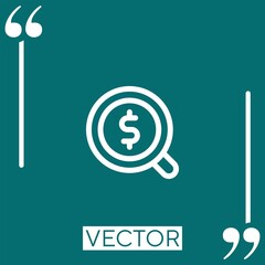 search vector icon Linear icon. Editable stroked line