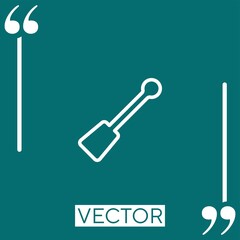 spatula vector icon Linear icon. Editable stroked line