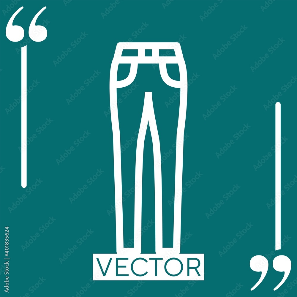 Poster trousers vector icon linear icon. editable stroke line