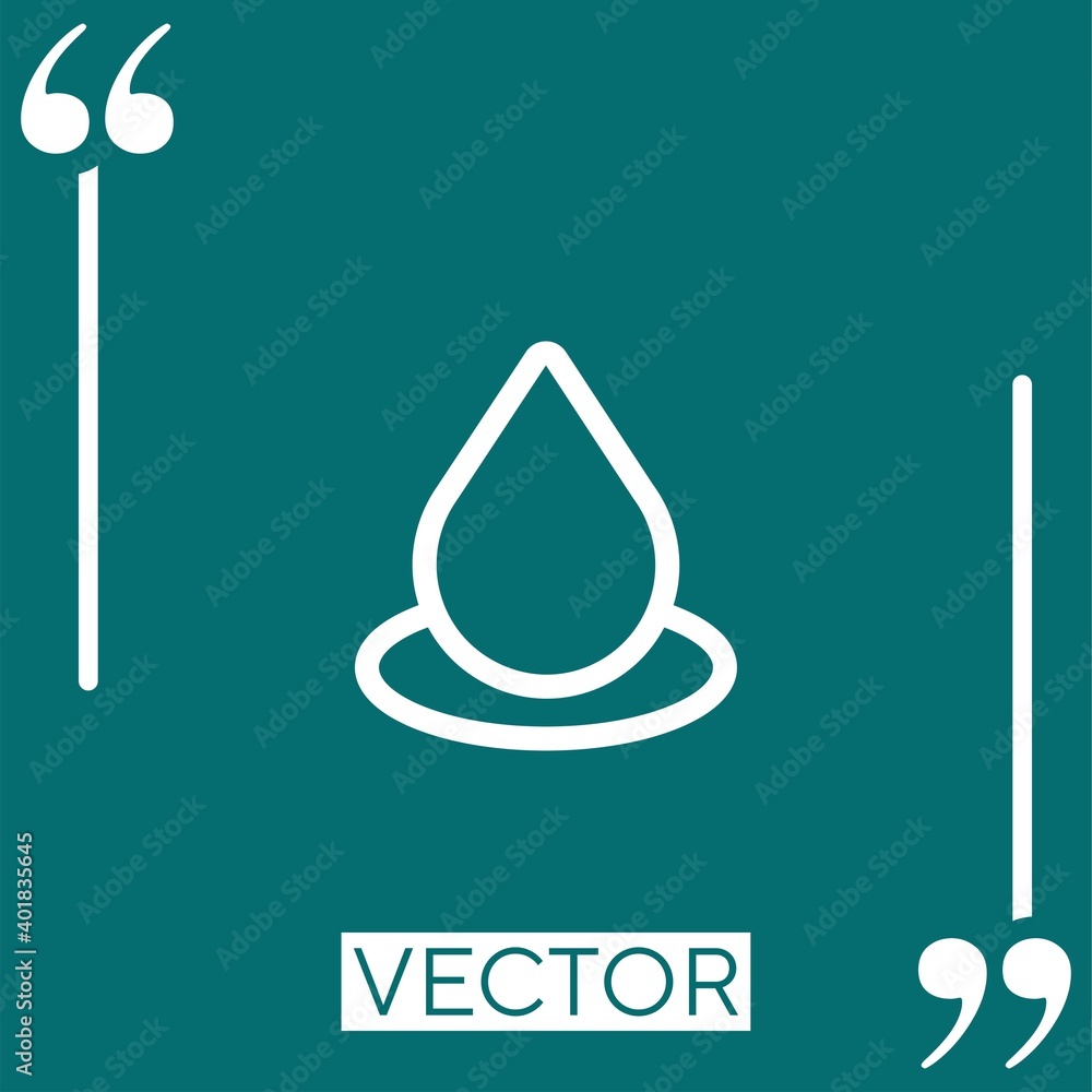 Poster waterdrop vector icon linear icon. editable stroked line