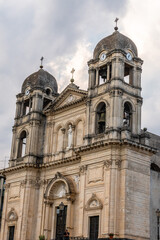 Fototapeta na wymiar Cathedral of Saint Mary of Provvidence in Zafferana Etnea, Italy