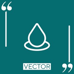 waterdrop vector icon Linear icon. Editable stroked line