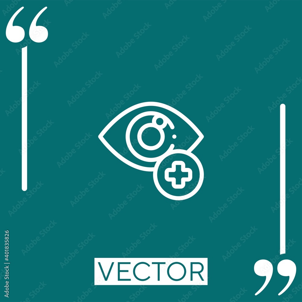 Poster eye vector icon linear icon. editable stroked line