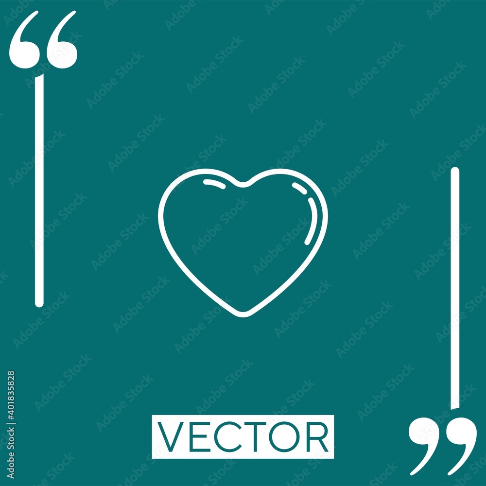 Poster favorite vector icon linear icon. editable stroked line