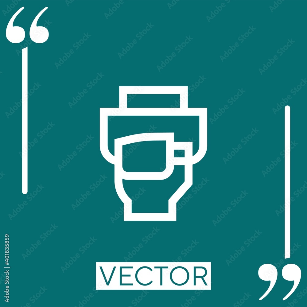 Poster handle vector icon linear icon. editable stroked line