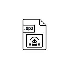Eps file icon. Icon design for extension files, folders and documents. Vector