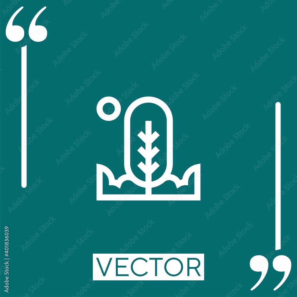 Poster tree vector icon linear icon. editable stroked line