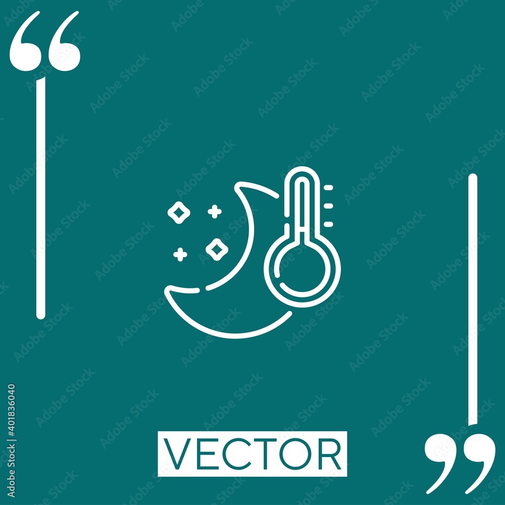 Aufkleber thermometer vector icon linear icon. editable stroked line